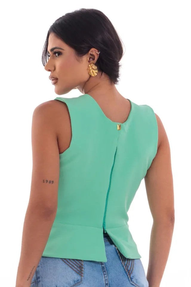 Blusa Peplum Pulsanti — Baviore