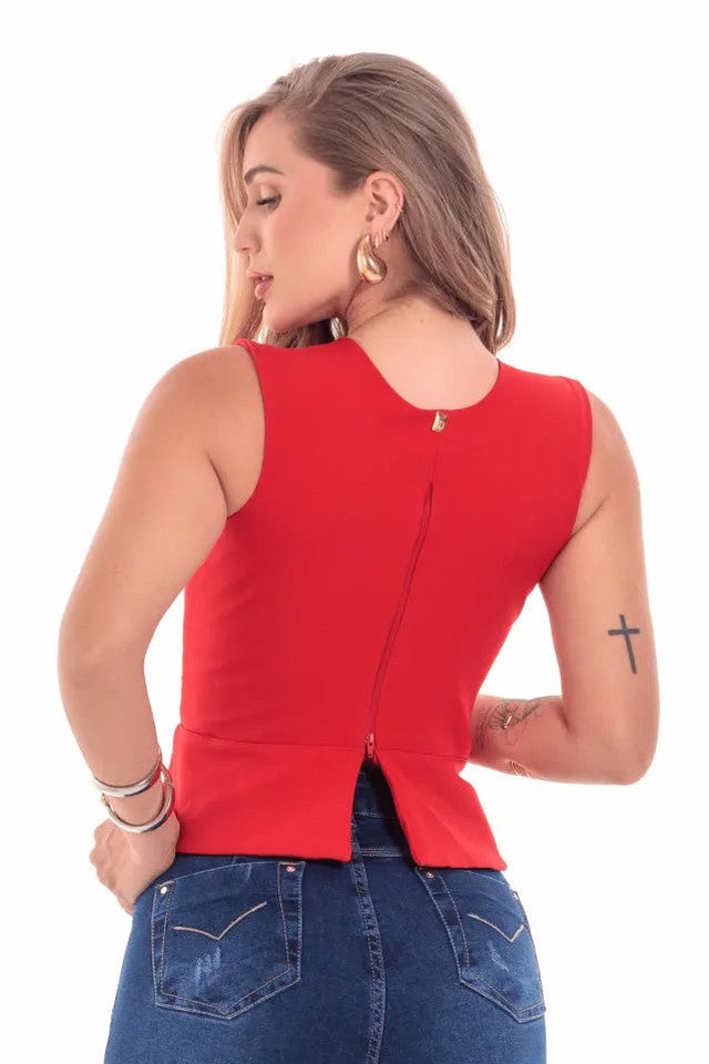 Blusa Peplum Pulsanti — Baviore