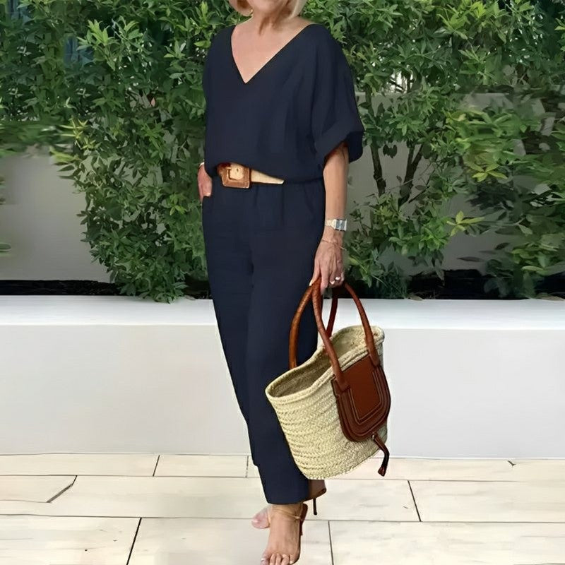 Conjunto Feminino Casual de Algodão e Linho Vicenza — Baviore