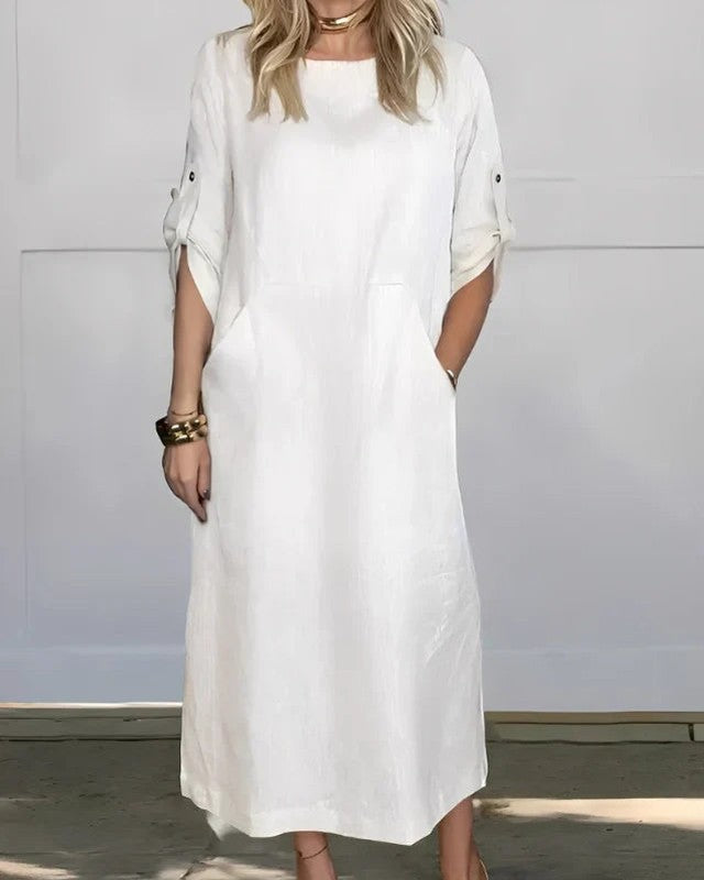 Vestido Casual Susan | Linho Puro - (Soltinho) — Baviore