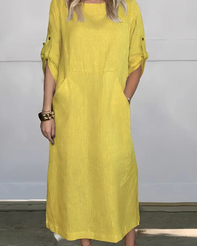Vestido Casual Susan | Linho Puro - (Soltinho) — Baviore
